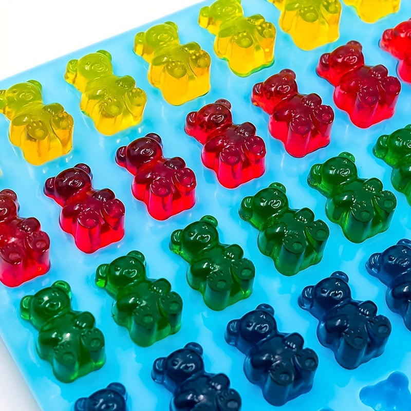 Silicone Gummy Bear Mold Set 2.54cm Katta shirinlik shakllari BPA bepul shishalar bilan