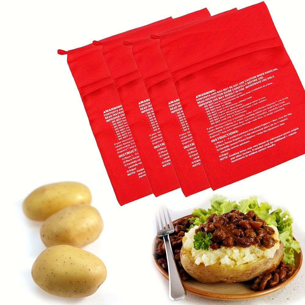 Microwave Baked Large Potato Bags 2-Pack or 4-Pack for Sweet Potatoes and Corn