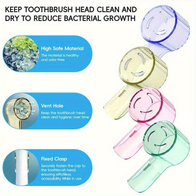 4Pcs Toothbrush Dustproof Covers Caps Electric Toothbrush Head Protectors