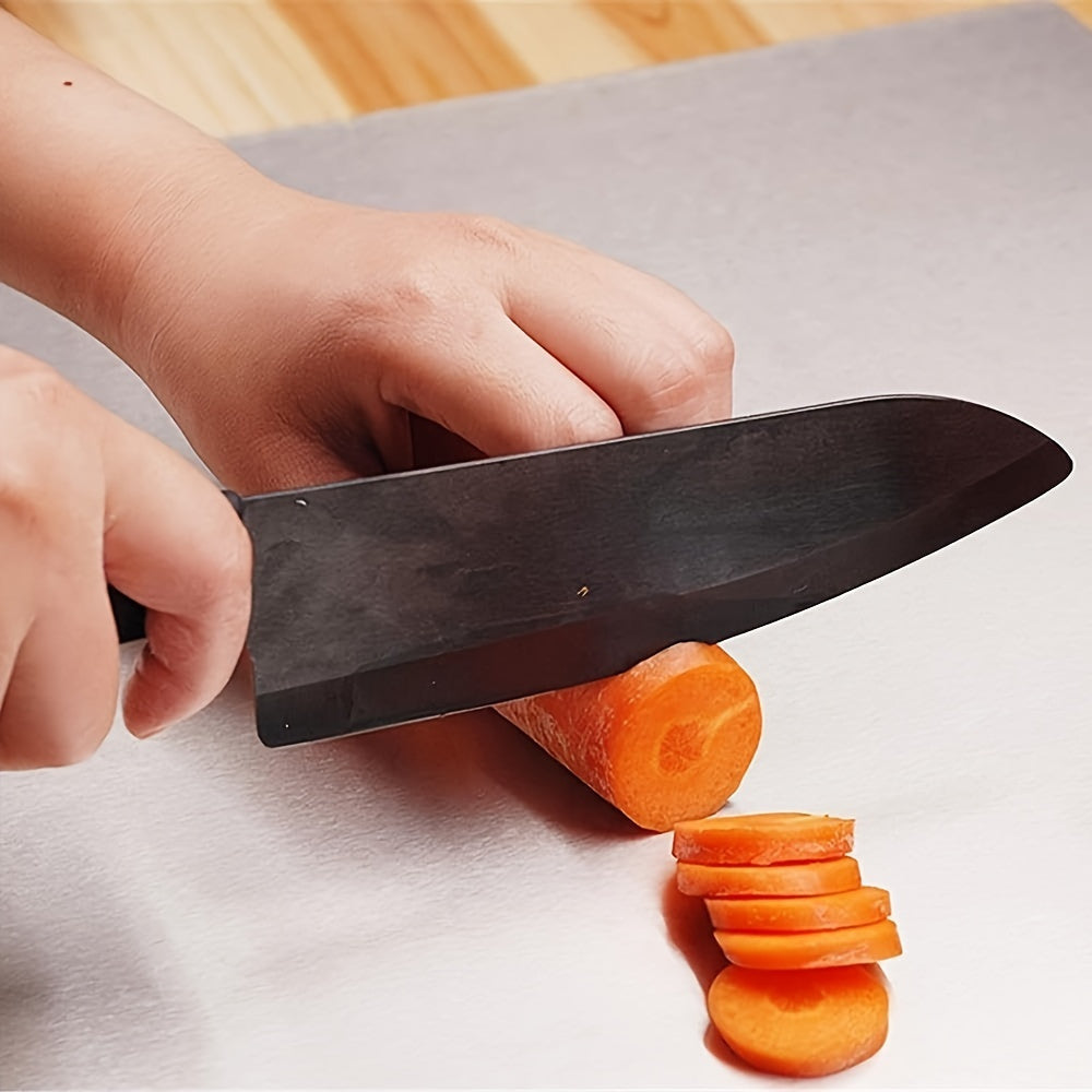 Tabla de cortar de acero inoxidable, antideslizante, fácil de limpiar, bloque de corte para cocina