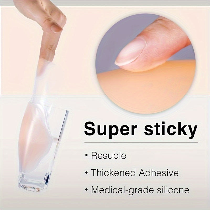 Cubiertas de pezón de silicona para mujeres, pasties invisibles adhesivos para levantamiento, accesorios de sujetador