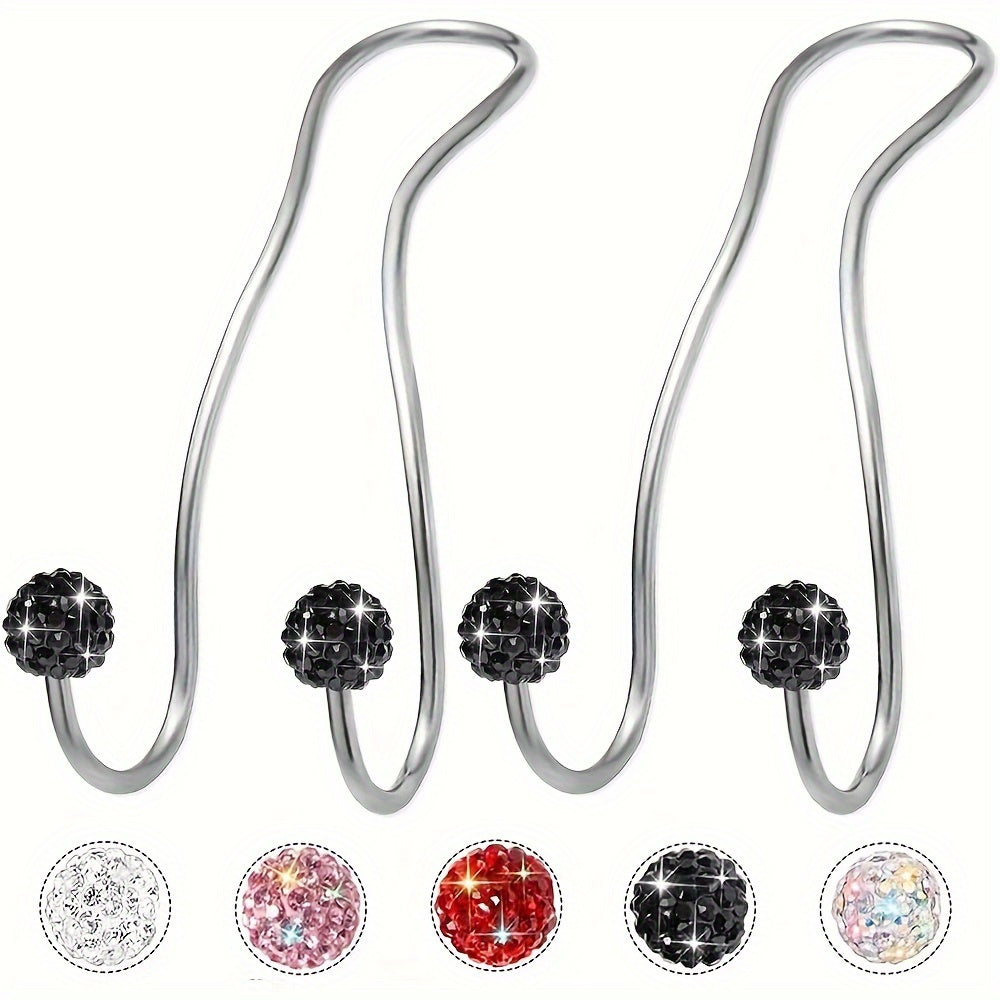 2 ta paketdan zanglamaydigan po'latdan yasalgan avtomobil o'rindig'i boshqashlari uchun ko'p rangli toshlar bilan tashkil etuvchi