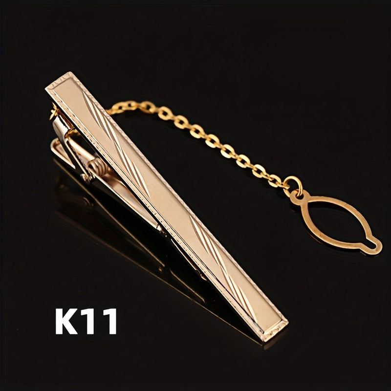 Men's Tie Bar Clip for Business and Weddings Stainless Steel Slim Tie Pin