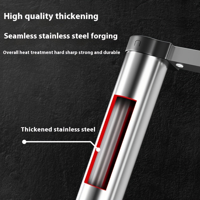 Stainless Steel Telescopic Ladder with Folding Design and Bamboo Joints