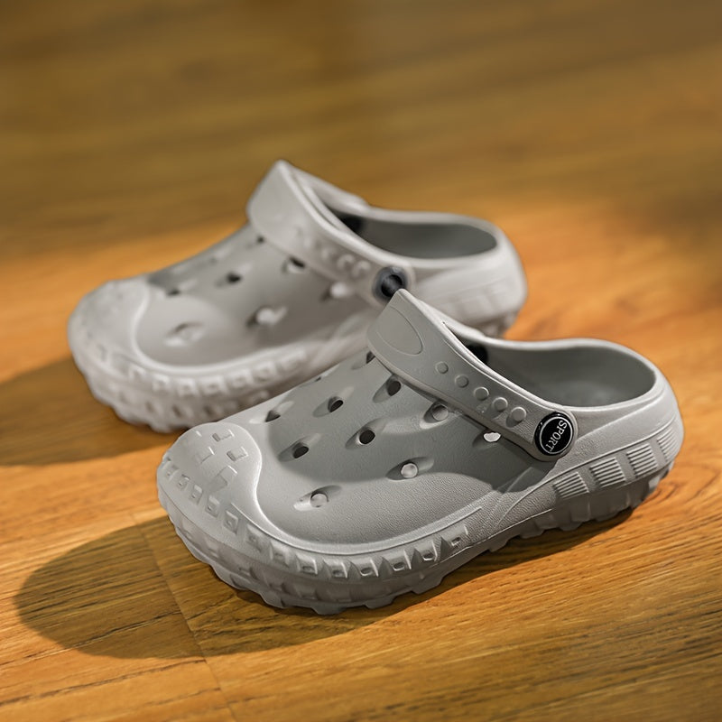 O'g'il bolalar uchun kulrang EVA klogslar, kundalik, sirg'alishga qarshi, nafas oladigan, tashqi va ichki makon uchun bolalar poyabzali