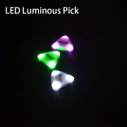 LED Illuminated Wooden Guitar Pick with Multi-Color Lighting and Long Battery Life