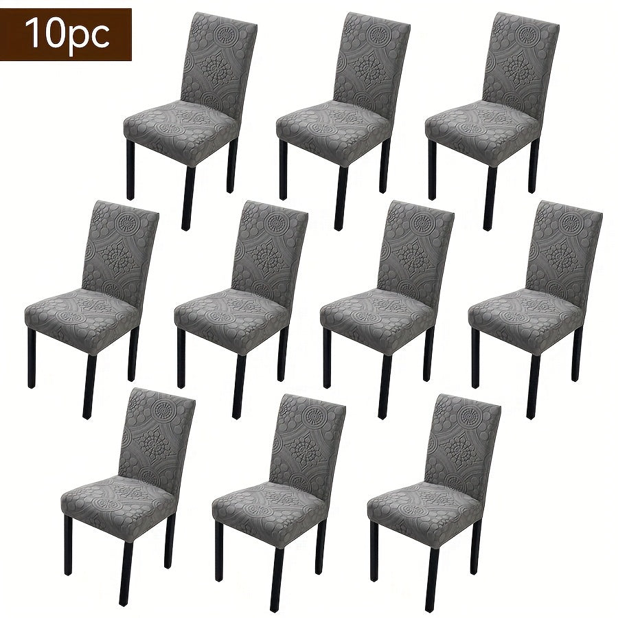 Наборы чехлов на стулья из жаккарда с растяжкой, 6, 8 или 10 штук, водонепроницаемые, моющиеся в машине