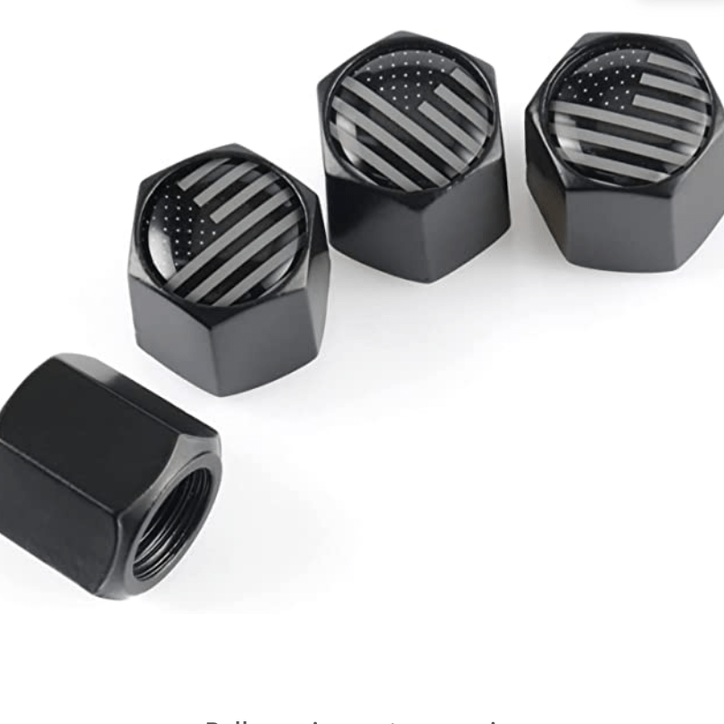 4 Pack American Flag Tire Valve Stem Caps Metal Anti-Rust for Cars Bikes Trucks