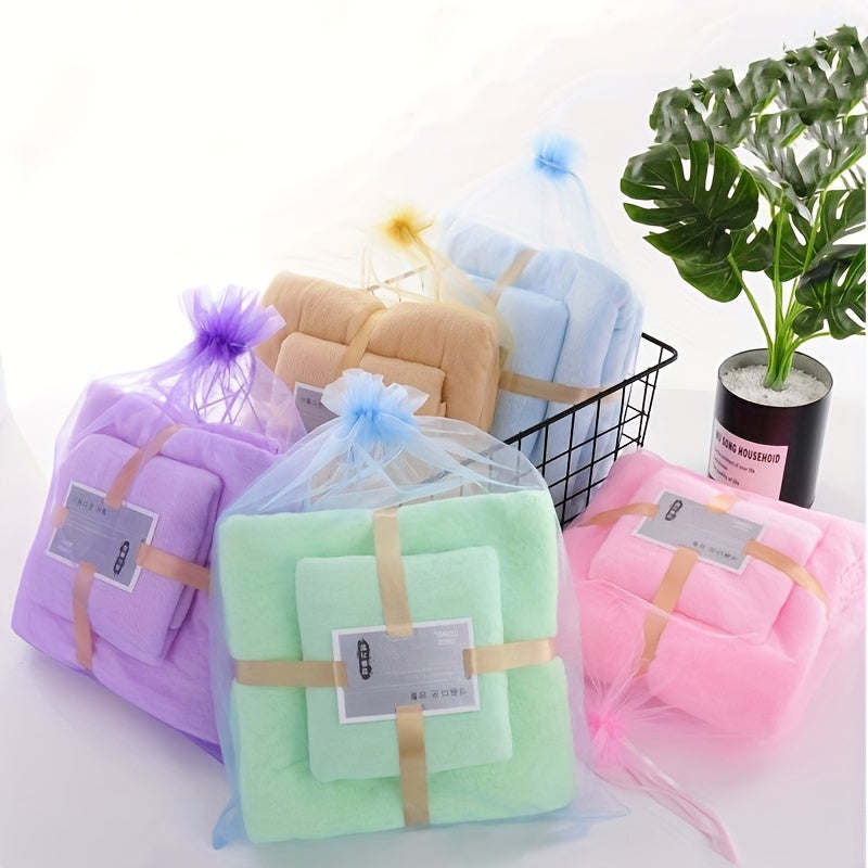 Absorbent Cotton Bath Towels Set for Bath and Showering