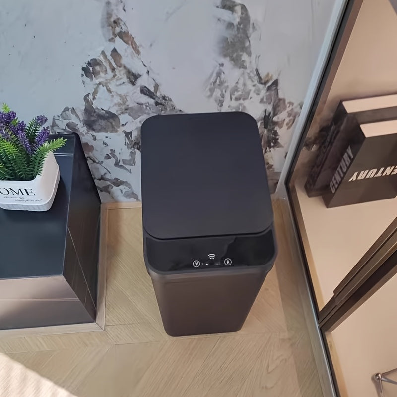 Cubo de basura alimentado por batería con apertura automática de la tapa, para uso doméstico en pared, funciona con 36V