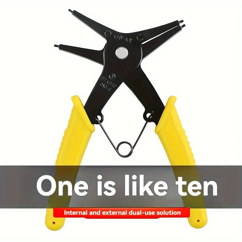 2-In-1 Snap Ring Pliers Metal Tool for Indoor Outdoor Use