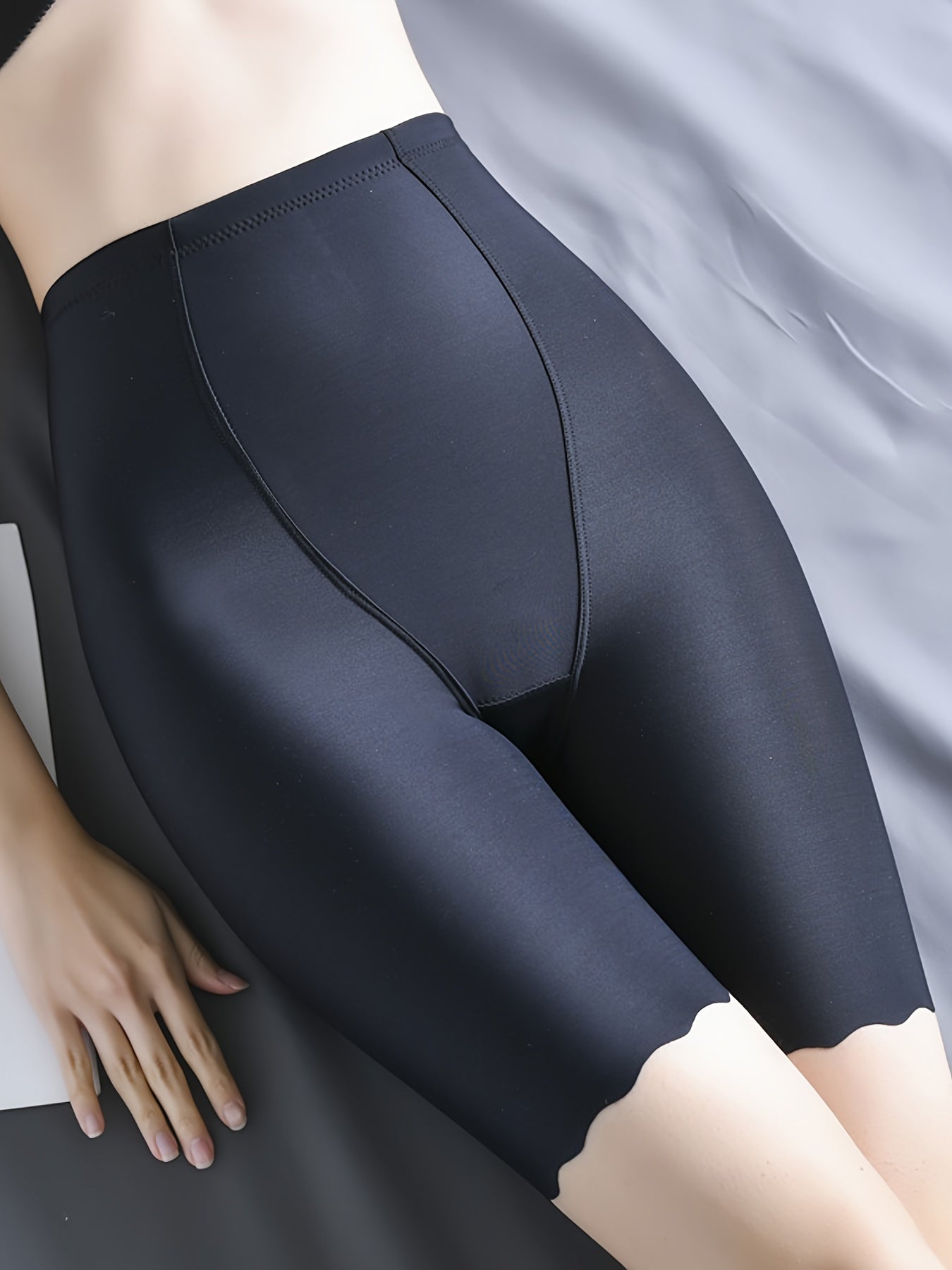 Women's Seamless High Waisted Body Shaping Shorts in Polyamide Spandex Solid Color