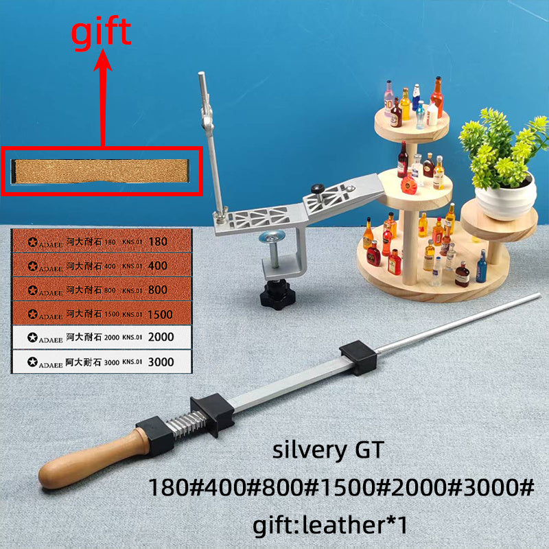 Angle sharpener with adjustable rotation and fast clamping for professional sharpening