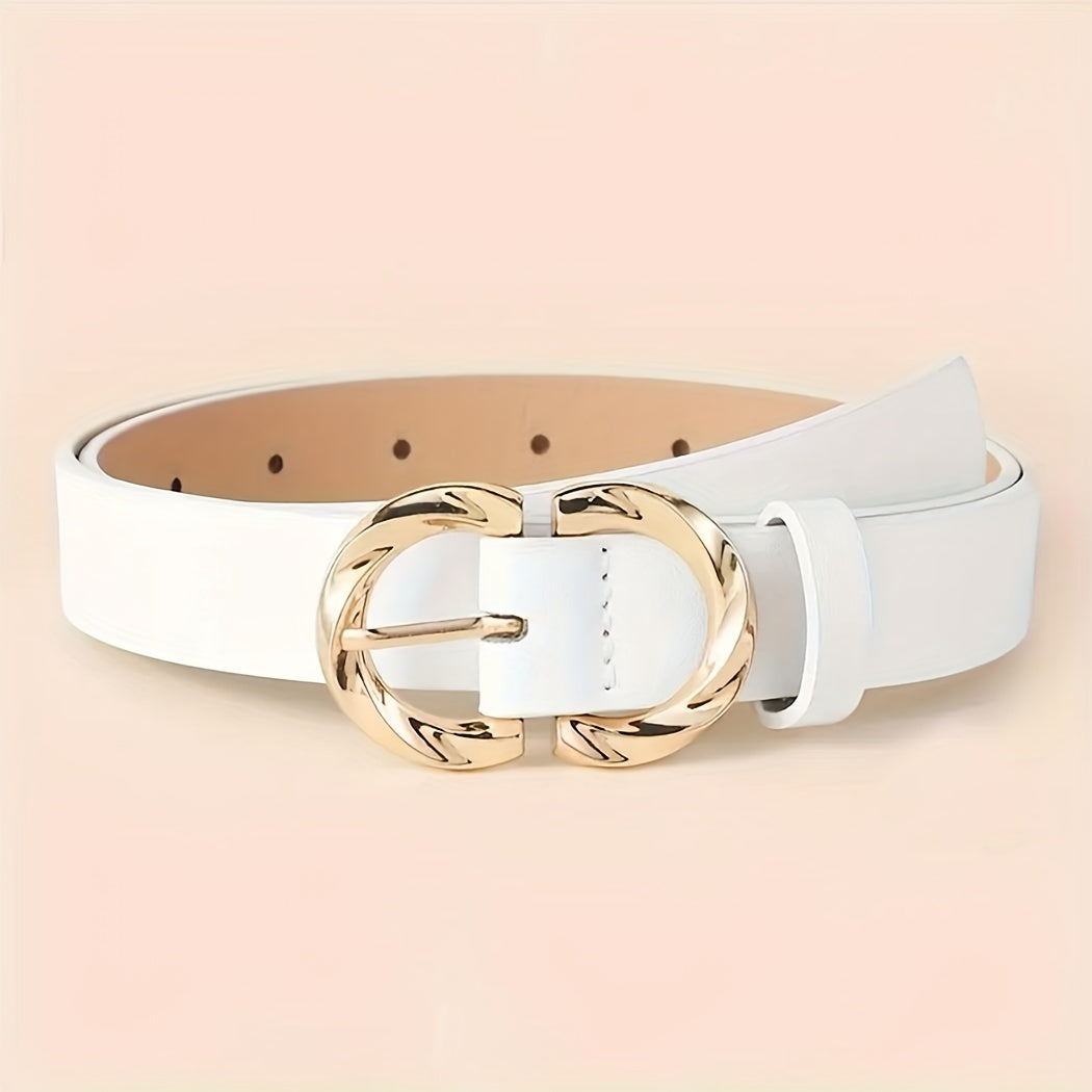 Women's Belts 3-Piece Set with Metal Buckle Designs for Jeans and Dresses Casual Stylish