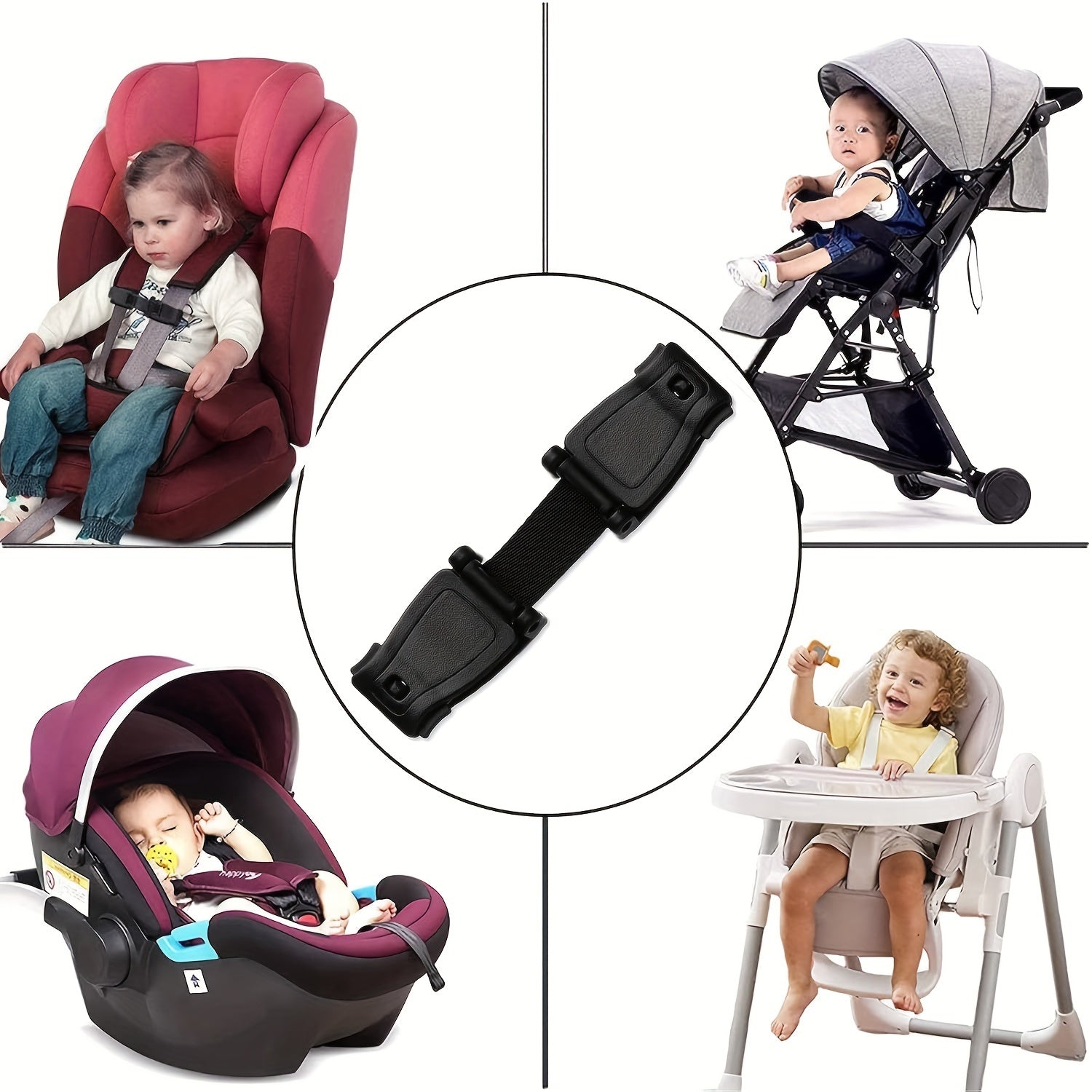 Child Safety Seatbelt Nylon Chest Clip Lock for Car Seats Backpacks and High Chairs