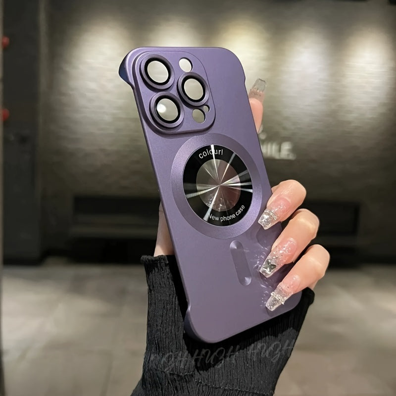 Ultra-Thin Frosted Phone Case with Built-In Lens Protection for iPhone 12 to 16 Pro Max