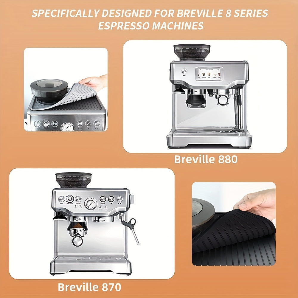 Silicone Espresso Tamping Mat Non-Slip Waterproof Heat Resistant Black Gray Coffee Machine Pad