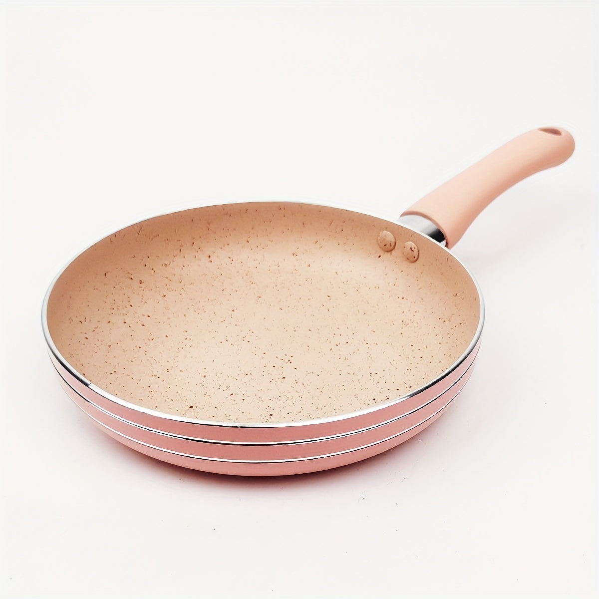 Small Non-Stick Aluminum Frying Pan in Pastel Colors for Kitchen Use