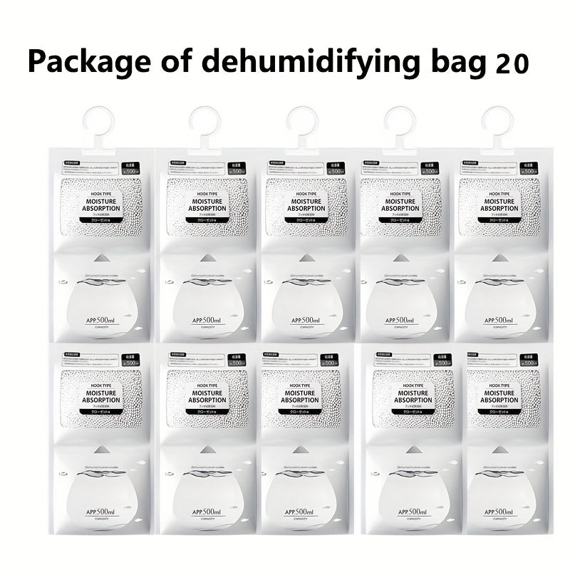 Dehumidifier Bags for Dorms and Wardrobes Pack of 10 or 20 Bags