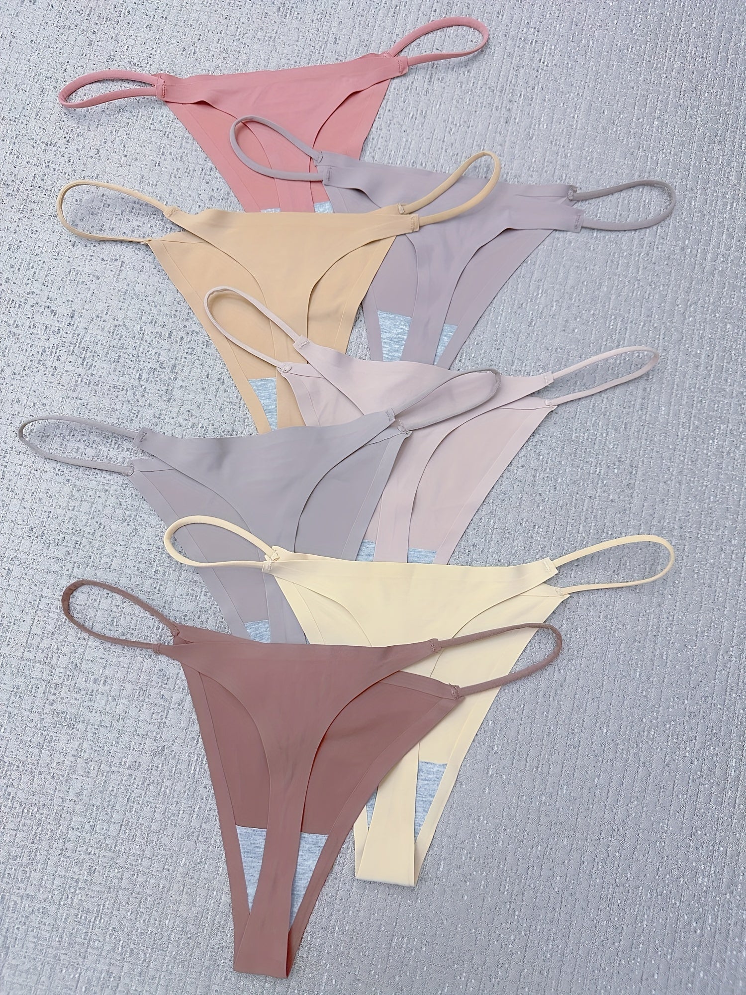 Women's Seamless Thongs in Soft Stretchy Fabric Set of 7