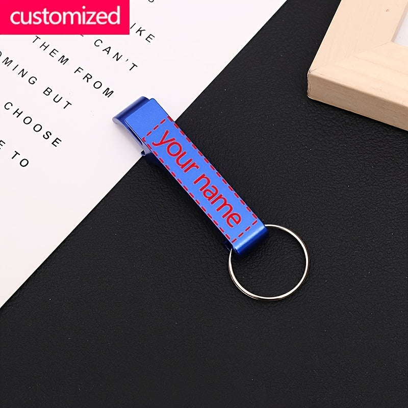 Personalized Beer Bottle Opener Keychain Alloy Logo Gift for Beer Lovers