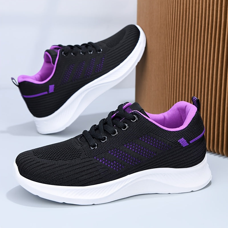 Women's Breathable Casual Running Sneakers with PVC Sole All-Season