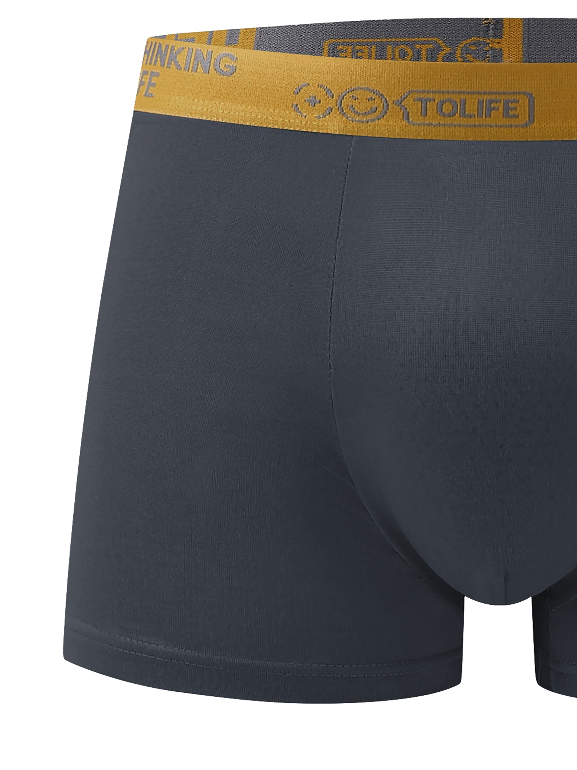 Men's Boxer Briefs Set of 15 Breathable Polyester Spandex Solid Colors Comfortable Fit for Teens