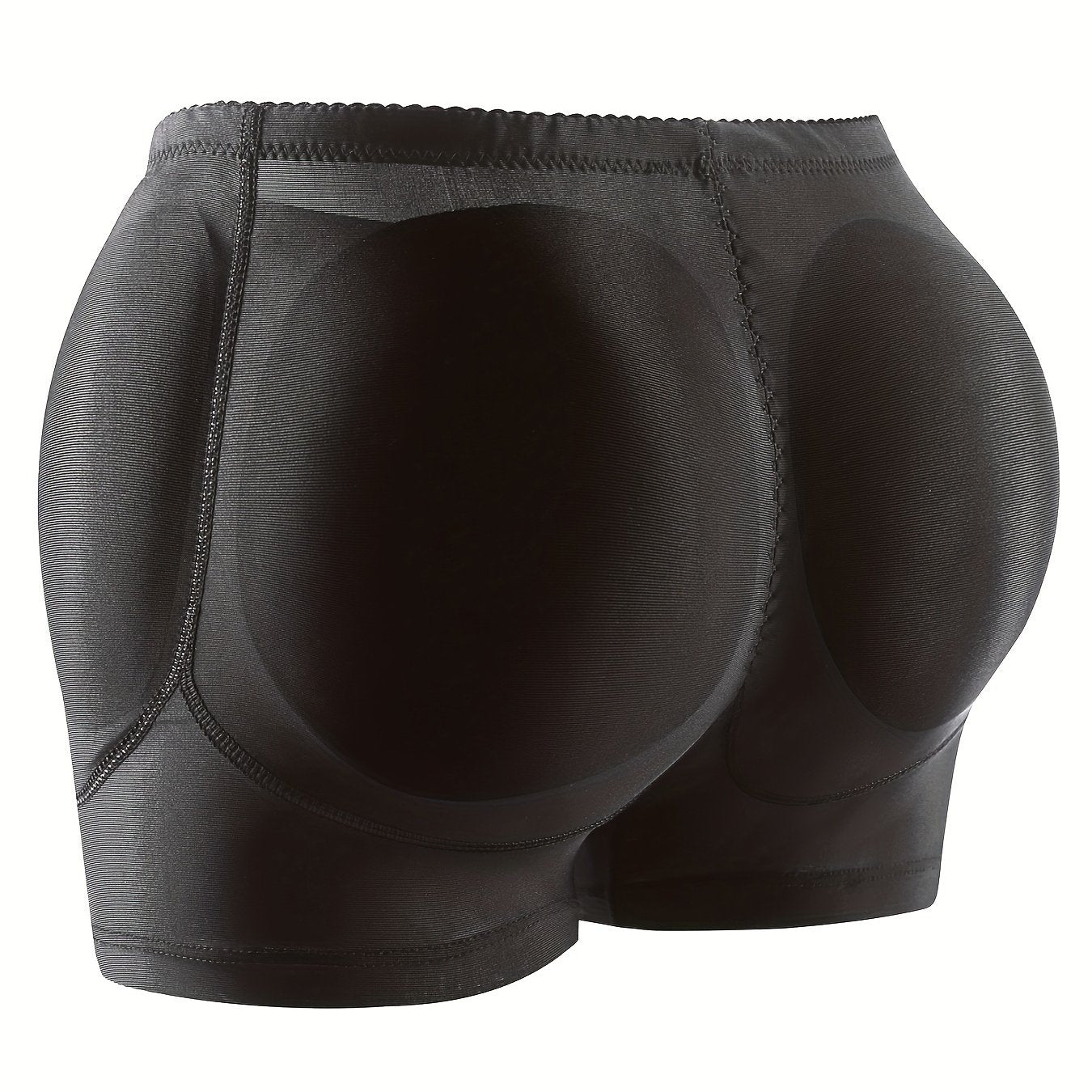Pantalones cortos moldeadores para mujer con levantamiento de glúteos acolchado, sin costuras, control de abdomen, negro