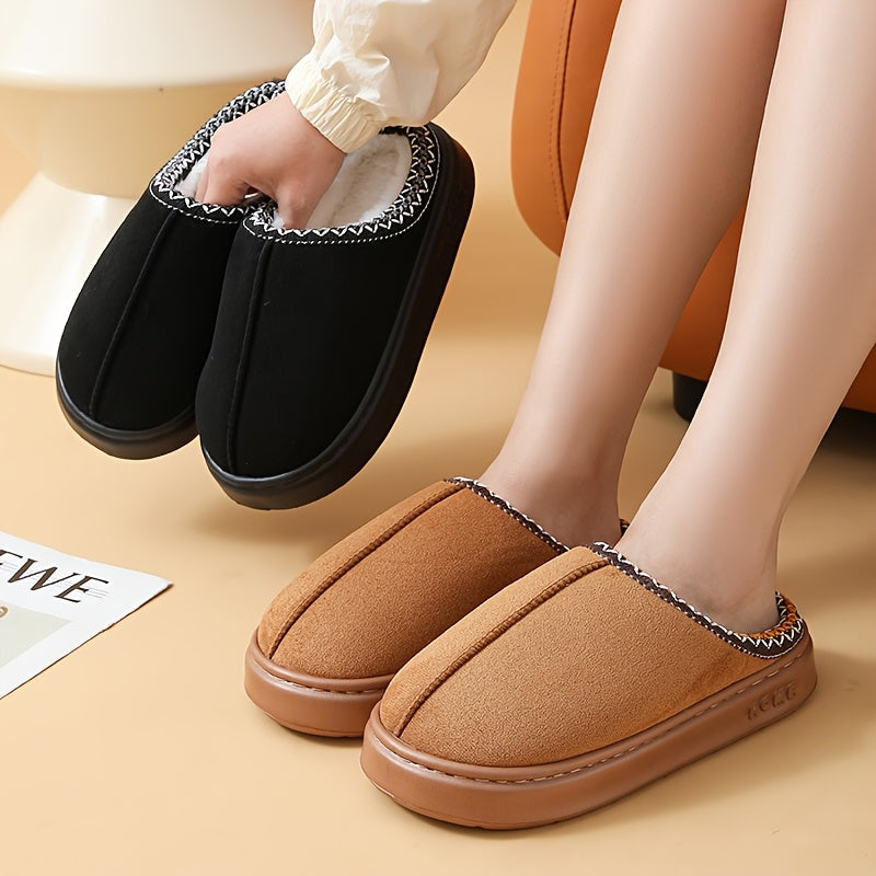 Women's Warm Indoor Outdoor Slippers with Non-Slip Sole