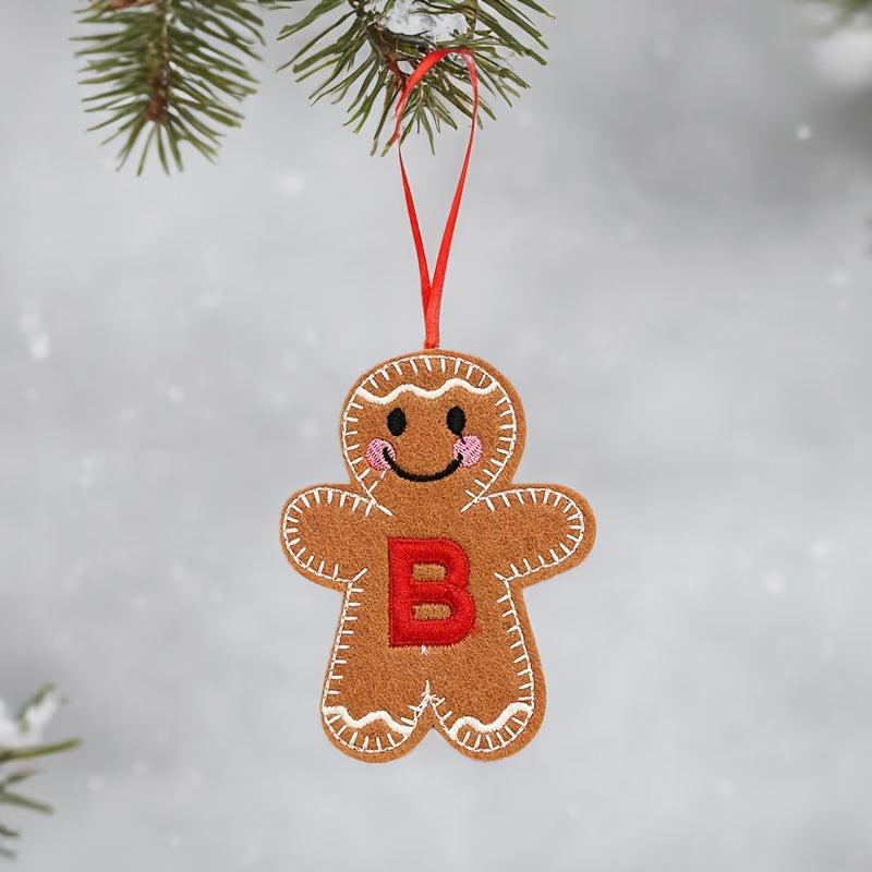 Fabric Gingerbread Man Christmas Ornament for Home and Kitchen Decoration