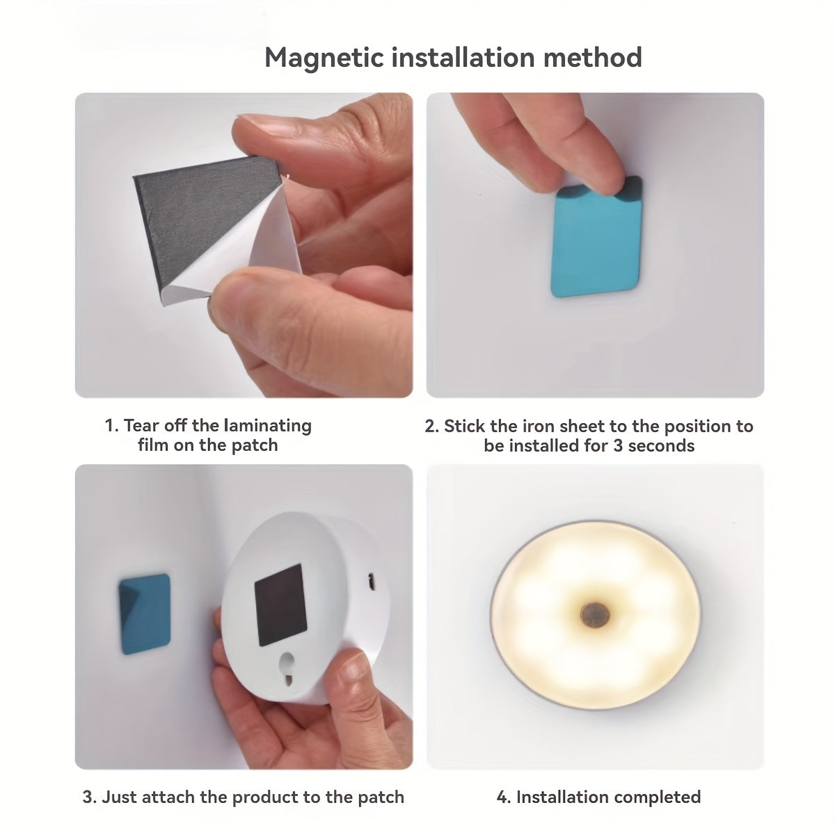 Space Themed LED Night Light with Magnetic Induction USB Rechargeable Infrared Sensor