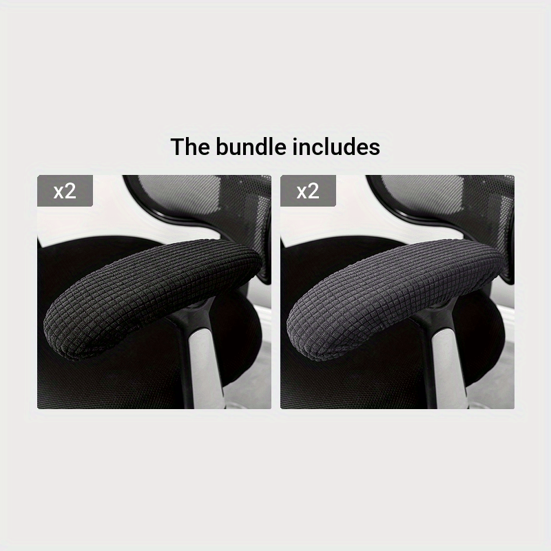 2pc Stretchable Fleece Armrest Covers for Gaming and Office Chairs Beige and Colors