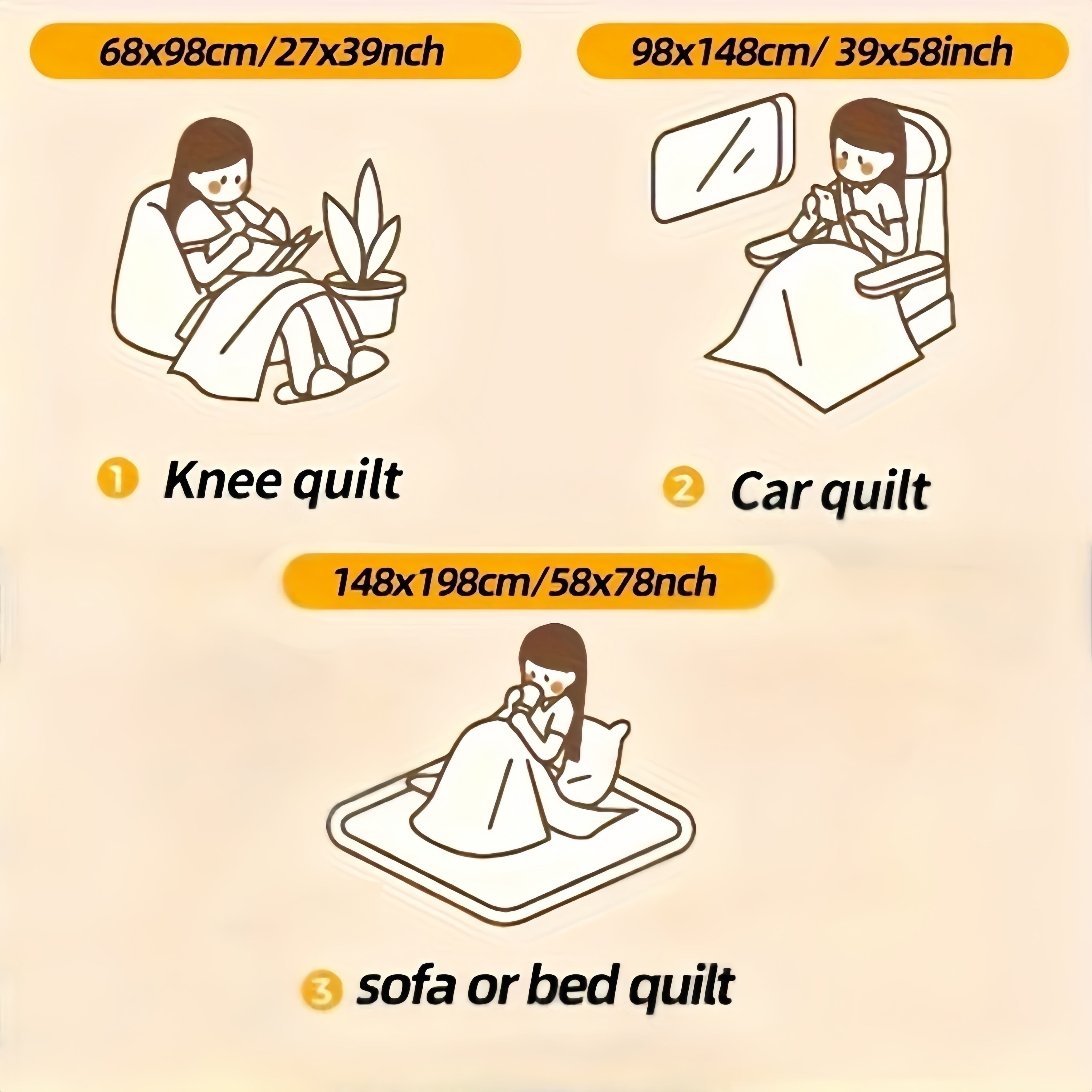 Hypoallergenic Plush Air Conditioning Blanket for All Seasons 300-350gsm