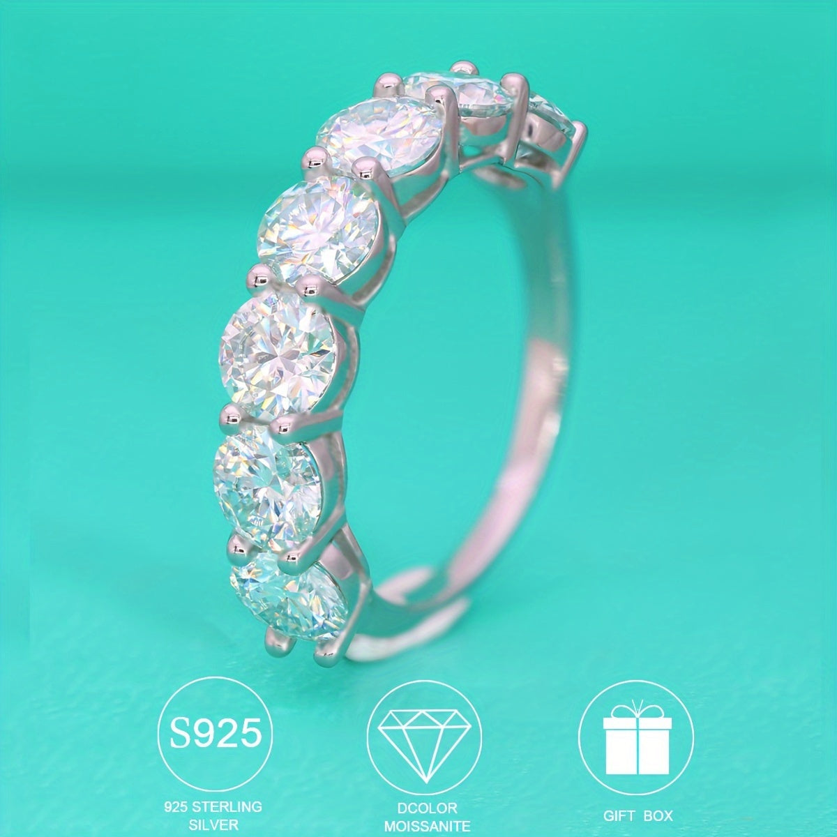 Chiroyli 0.5ct Moissanite To'y uzuki - Gippoallergen S925 Sterling Silver bilan tayyorlangan, Ayollar uchun Retro ilhomlangan dizayn. | To'ylar, Takliflar va Onalar Kuni sovg'asi uchun ideal | Sertifikat va nafis sovg'a qutisi bilan birga keladi