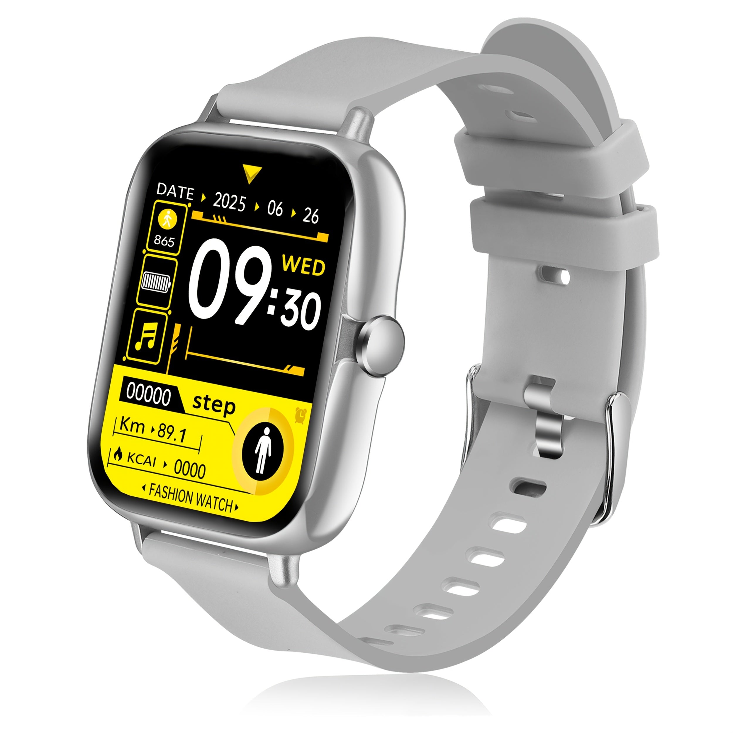 Smart Watch with 4.34cm OLED Display Call Message Pedometer Fitness Tracker Wireless USB Rechargeable