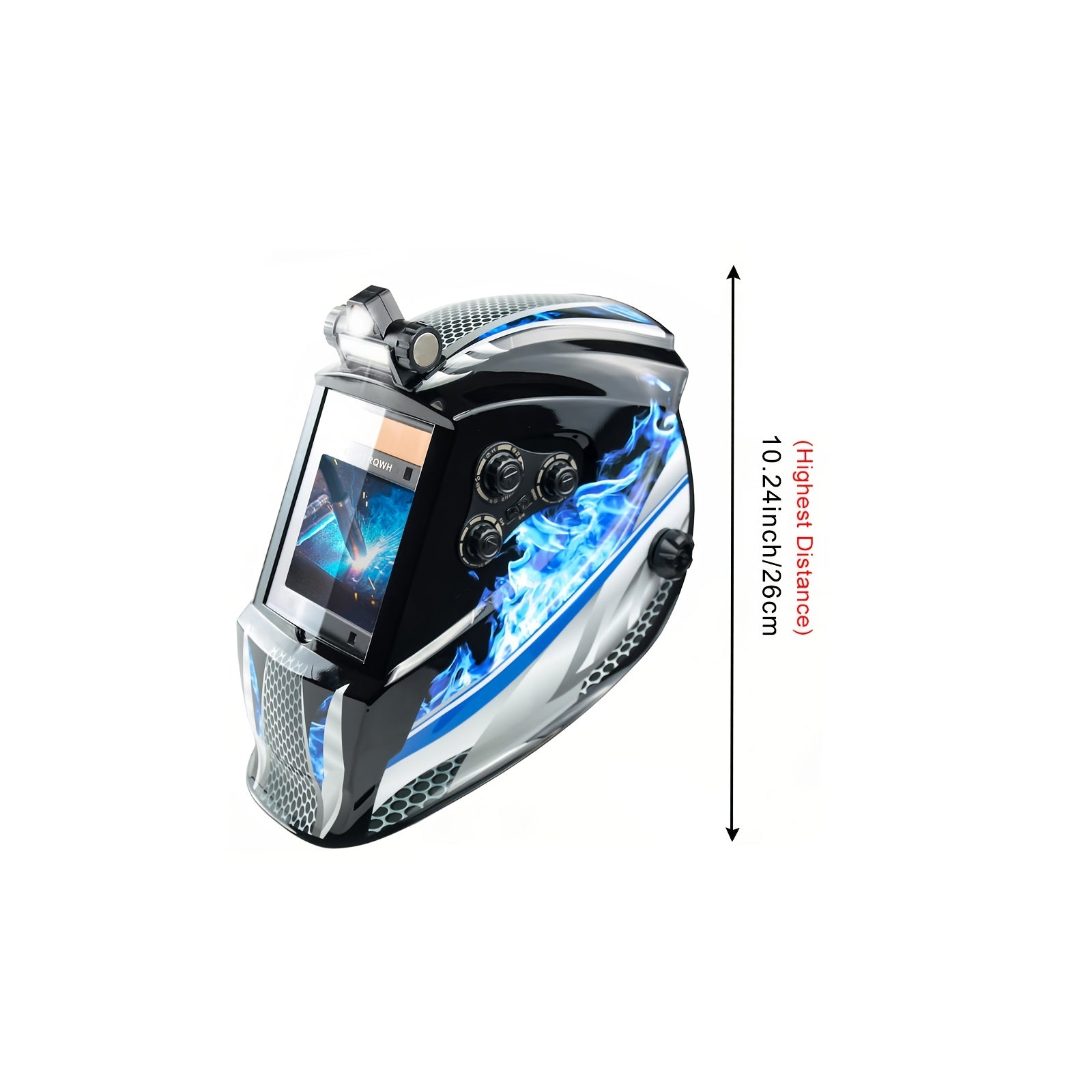 Men's Auto Darkening Welding Helmet with True Color Technology Solar Powered Large Viewing Area