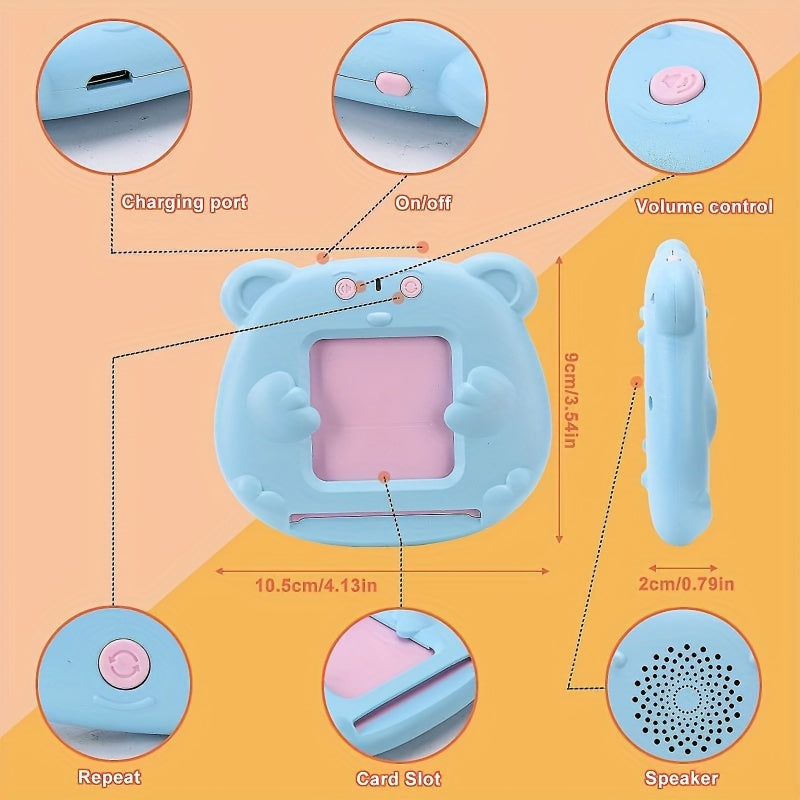 Educational Flash Cards for Kids Age 3 Plus Double-Sided Interactive Learning Toy with Rechargeable Battery