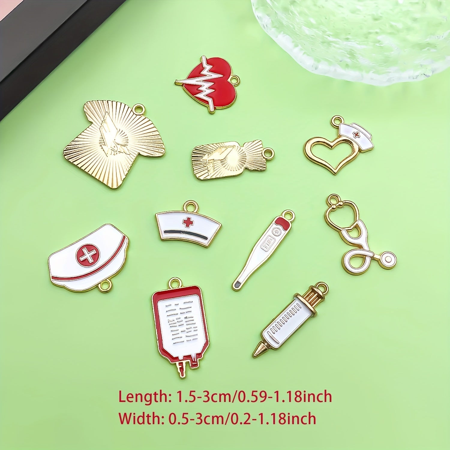 Set of 40 Nurse Charms Medical Pendant Jewelry for DIY Necklace and Bracelet Crafts