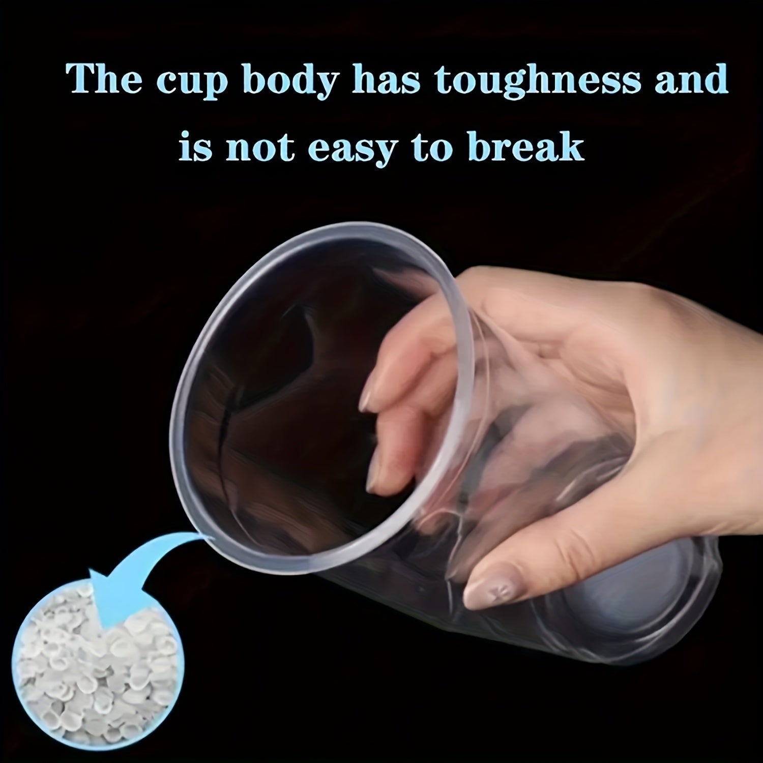 Frosted Plastic Cups with Lids 600ml 500ml 360ml Dishwasher Safe Eco-Friendly