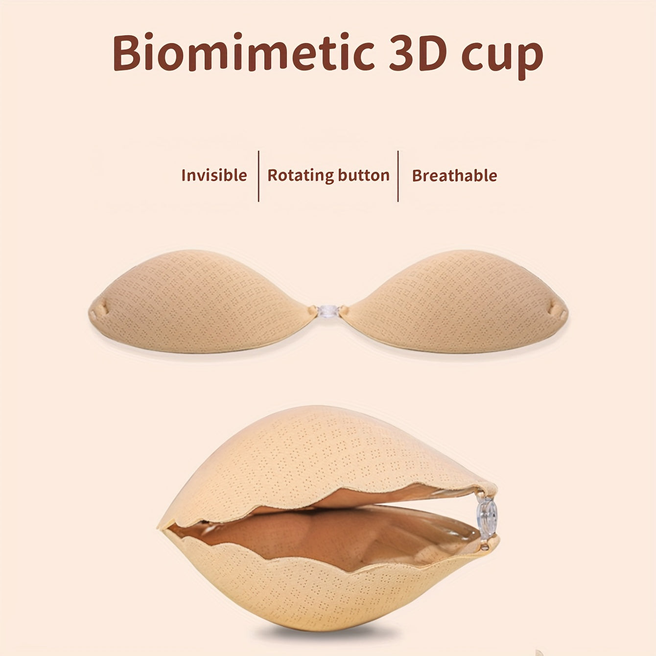 Women’s Silicone Adhesive Push-Up Lift Bra Strapless Seamless Black or Nude