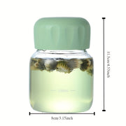 Shisha suv idishi, BPA-siz, faqat qo'lda yuvish, engil, dumaloq shakl, shaffof, portativ kichik o'lcham.