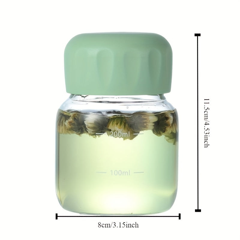 Shisha suv idishi, BPA-siz, faqat qo'lda yuvish, engil, dumaloq shakl, shaffof, portativ kichik o'lcham.