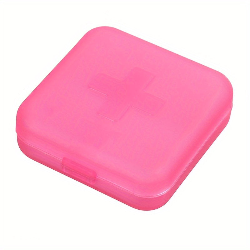 Small Portable Pill Box Four-Compartment Travel Organizer Storage Container