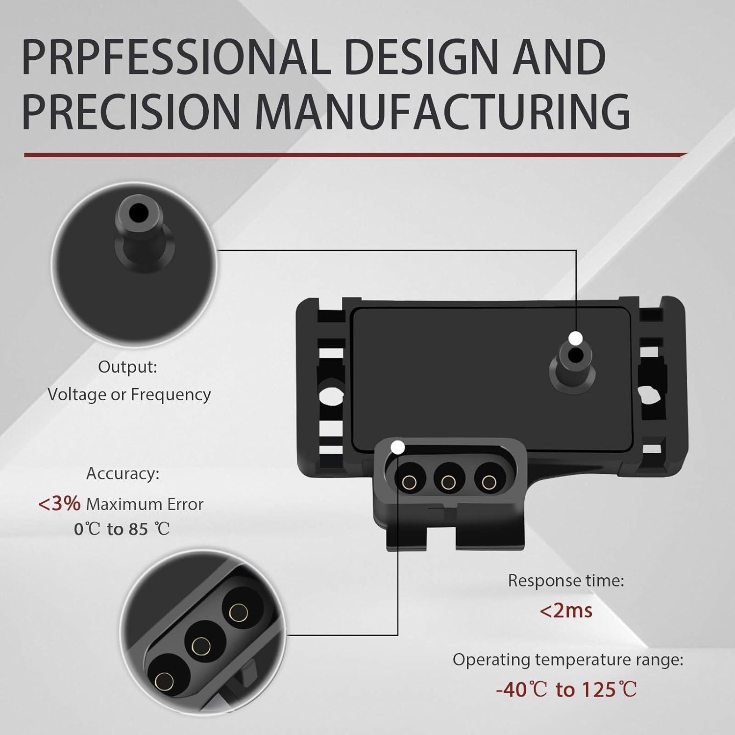 Car Manifold Absolute Pressure MAP Sensor Compatible for GM Vehicles