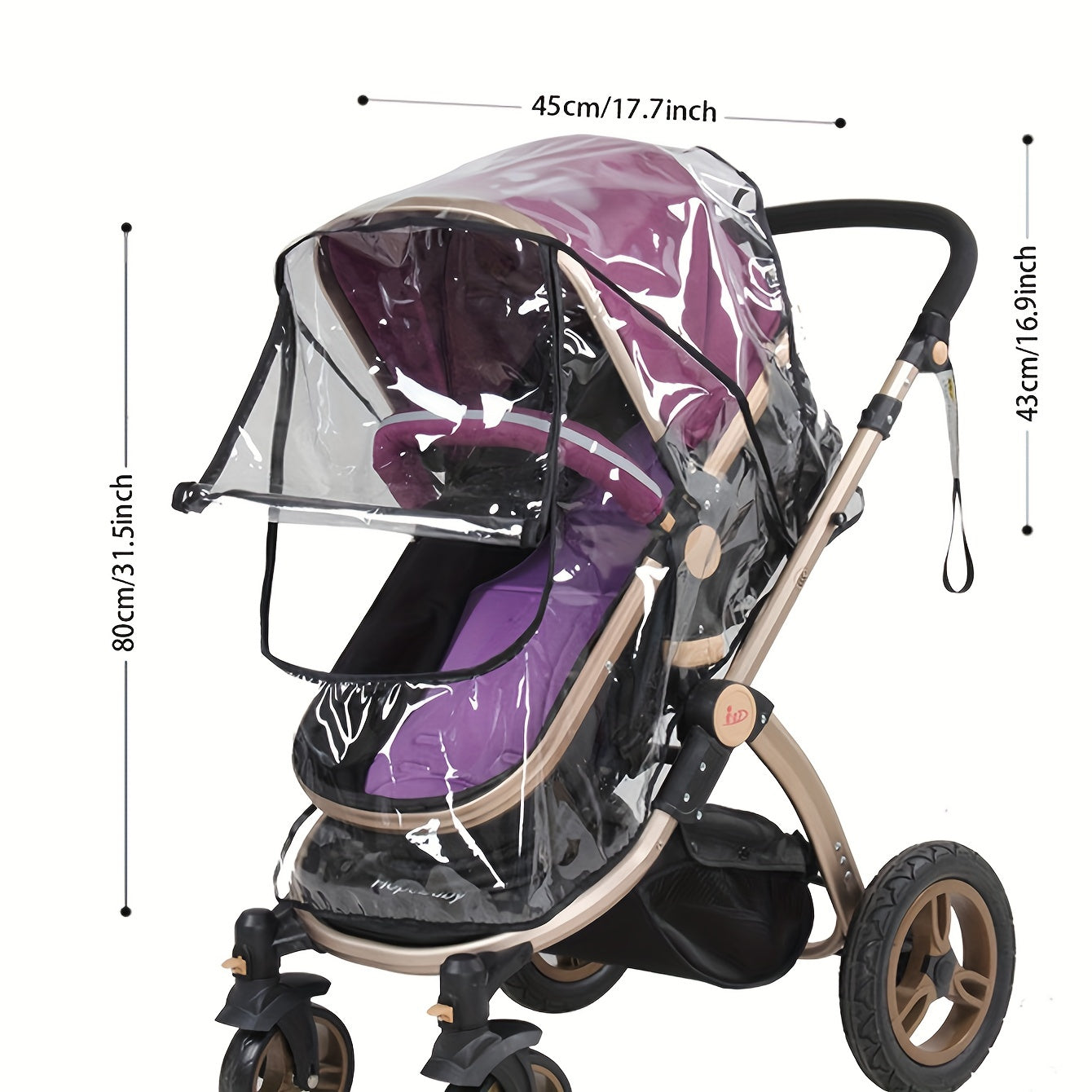 Universal Stroller Rain Cover for All Weather Windproof Waterproof Protection