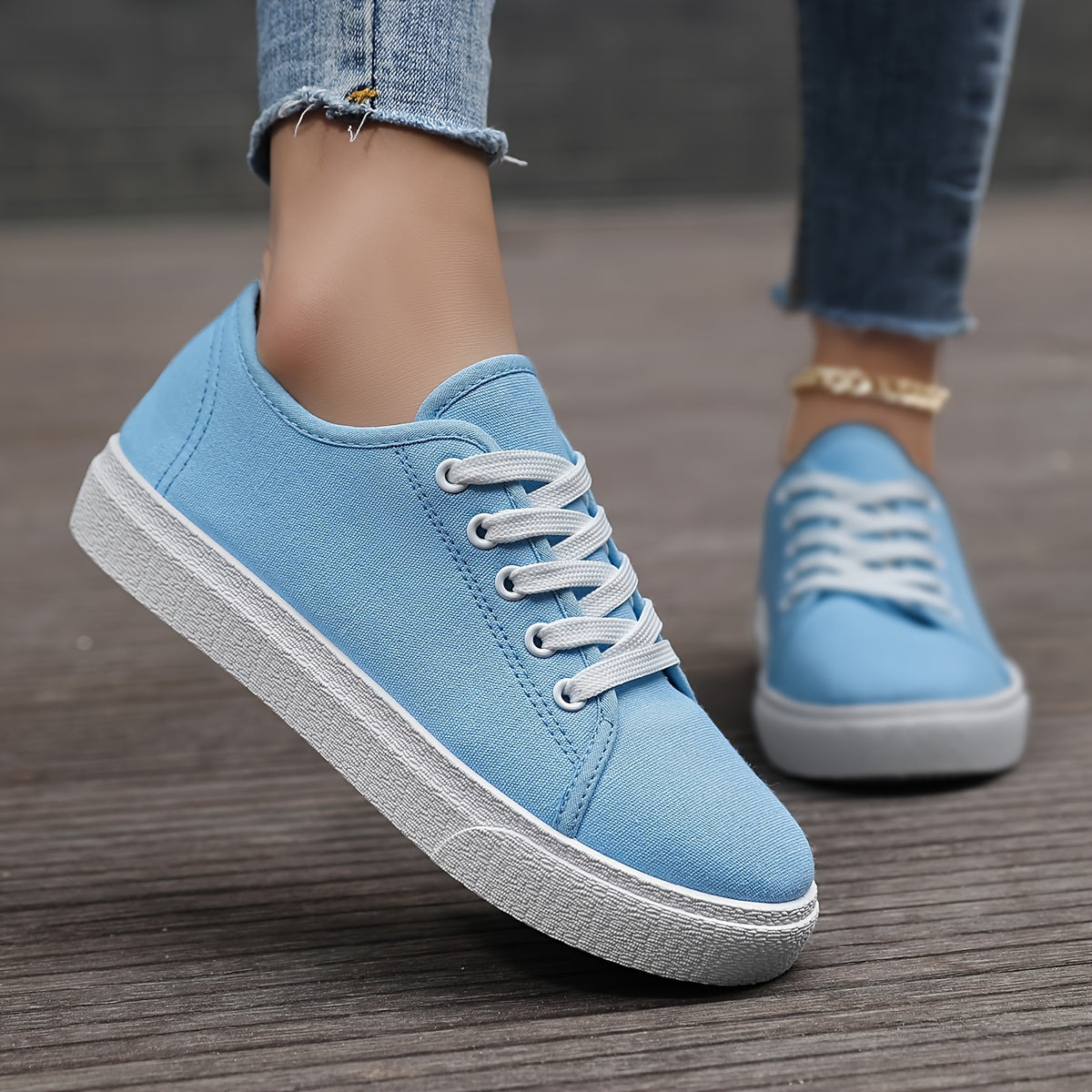 Women's Platform Skate Sneakers Breathable Fabric Upper PVC Sole Casual Shoes for Walking Outdoor All-Season Black and White