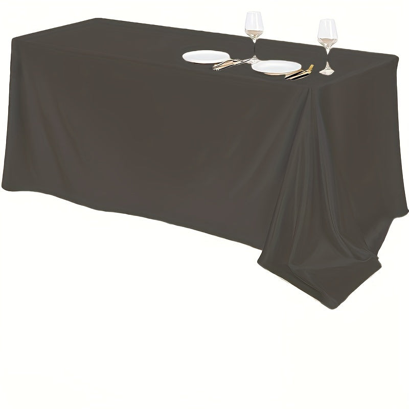 Luxury Satin Tablecloth for Wedding Banquet Rectangular Polyester 10-12 Seater