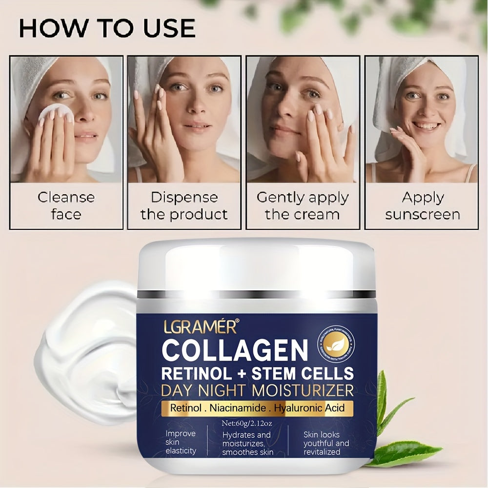 Crema facial de colágeno con retinol para todo tipo de piel 60g Hidratante reafirmante suavizante