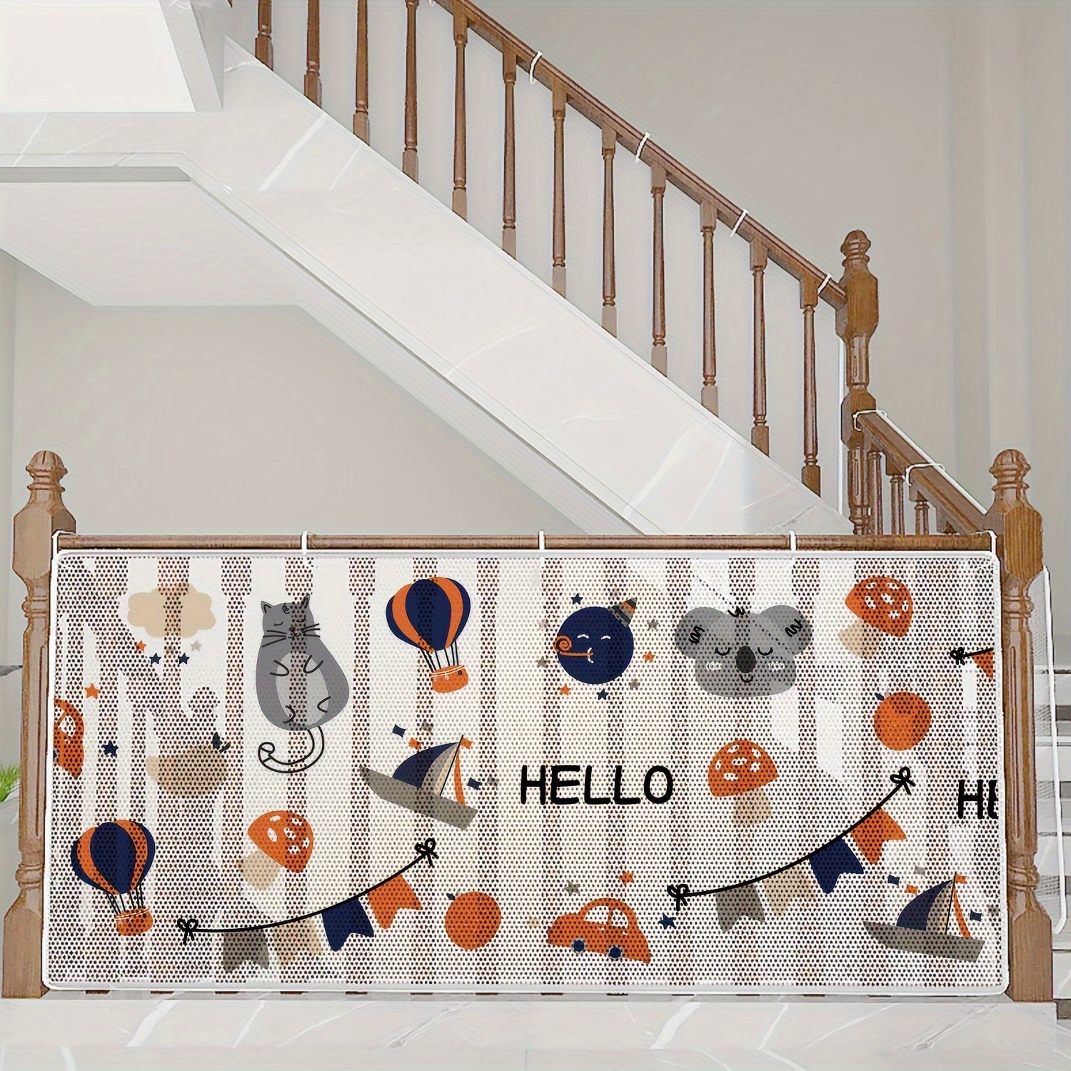 Kids Safety Net Set for Stairs and Balconies Childproof Guard Mesh for Children Ages 3 to 6