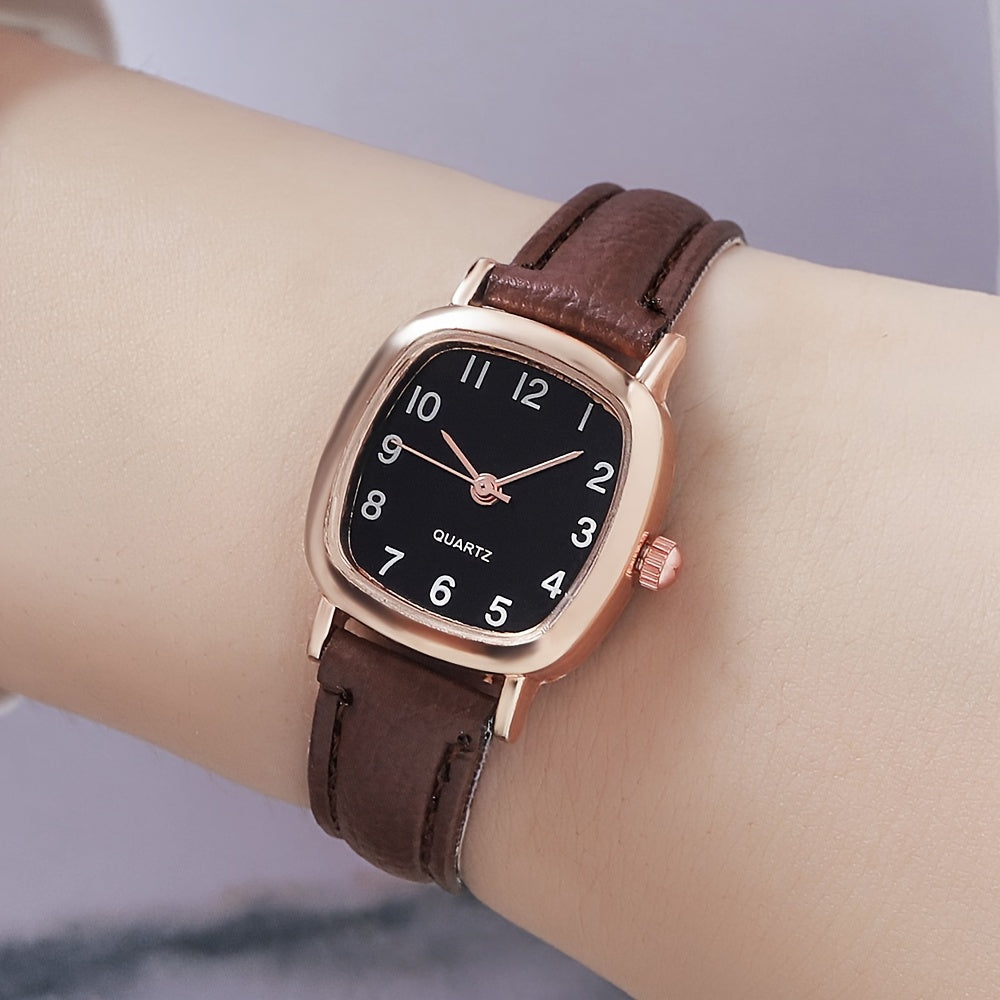 Women's Quartz Watch with PU Leather Strap and Zinc Alloy Case